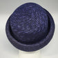 Purple Straw Bowler Cloche Hat Women's One Size Rolled Brim Summer Sun Hat