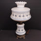 Quoizel Abigail Adams Blue Floral Milk Glass 3 Way Gone With The Wind Lamp Vtg