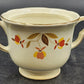 Autumn Leaf Sugar Bowl & Lid Ruffled D Hall's Superior Jewel Tea MCM Vintage