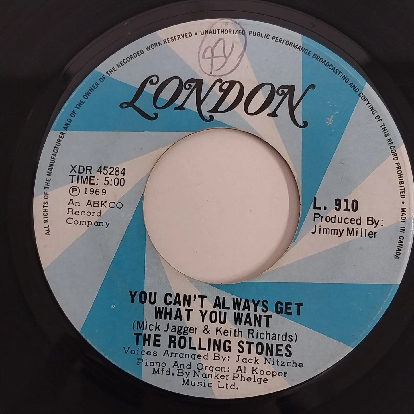 Rolling Stones Honky Tonk Women 45 RPM UK Vinyl 1969 London