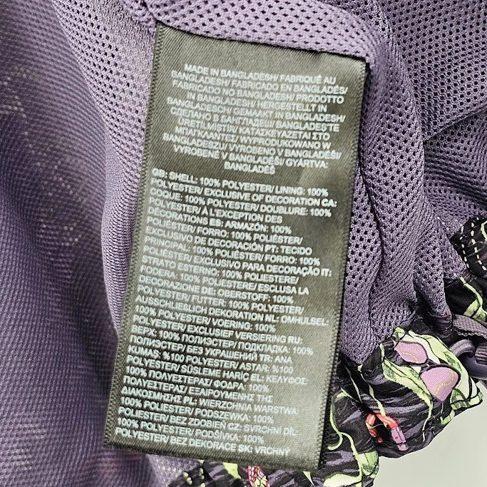 The North Face Small Petite Hydrenaline Jacket Floral Print Zip-Up Y2K Polyester
