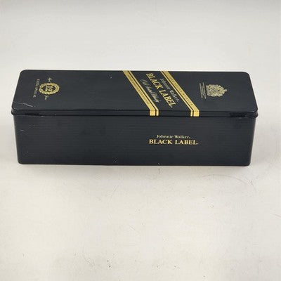 Johnnie Walker Black Label Empty Metal Tin Box 12" Collector Scotch Whisky Bar