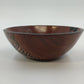 Hand Carved Natural Wooden Bowl 5.5" African Safari Animal Print Zebra Giraffe