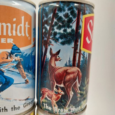 8 Schmidt Beer Can Pull Tab Empty Northwest American Wildlife Collectible Vtg