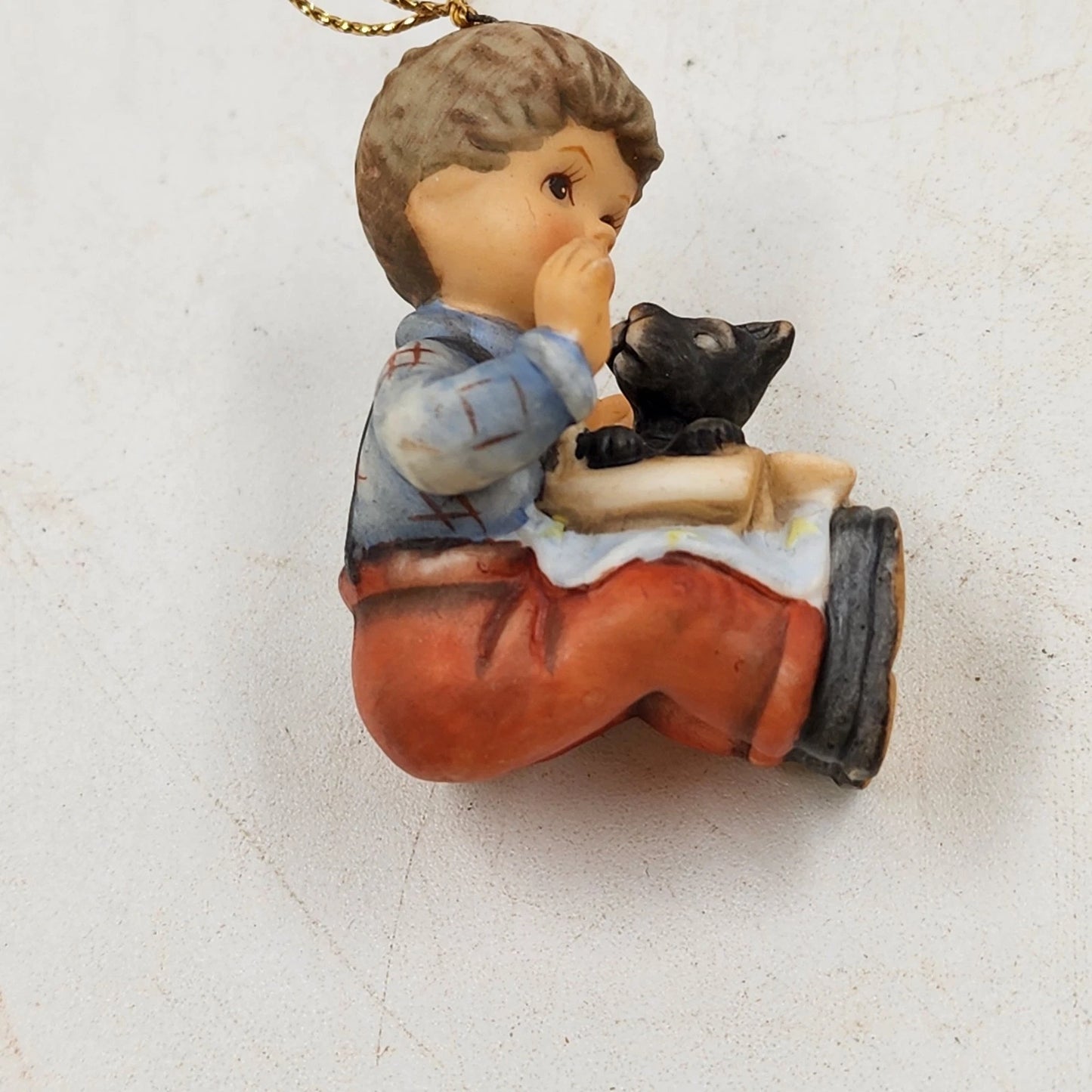 Berta Hummel THE BEST GIFT Ornament Goebel Porcelain Boy with Terrier Dog
