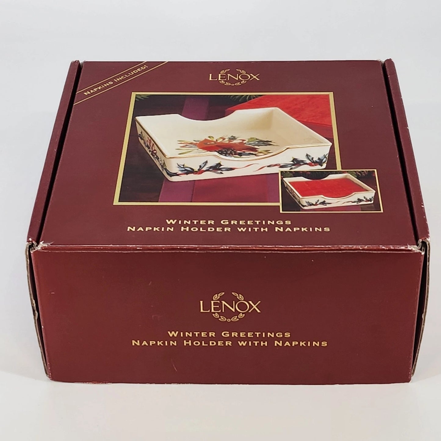 Lenox Winter Greetings Napkin Holder American Home Collection China New in Box