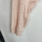 Cloud Chaser Women's Large Peach Pink Lightweight Hoodie Lace Trim Semi Sheer