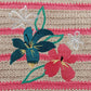 Vera Bradley Coral Straw Wristlet Rain Forest Lily Zip Pouch 10x7 Cosmetic Bag