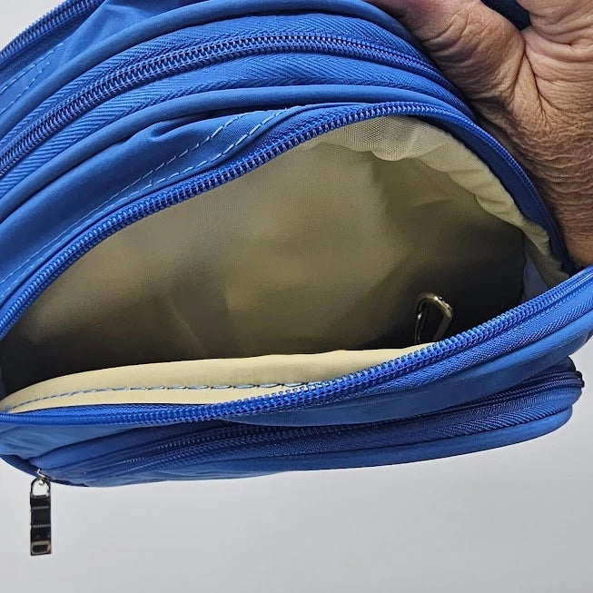 Ricardo Beverly Hills Blue Expanding Duffle Bag Travel Shoulder Tote Foldable