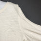 Sonoma Goods For Life XL Cream Long Sleeve Tee Lace Flower Pearl Bead Detail 24"
