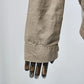 DKNY Jeans Women Waist Length Jacket Large Beige Open Front Long Sleeve Vintage