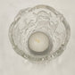 Mikasa Christmas Holiday Lights Candle Holder w Angels Crystal Frosted Glass 3"