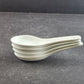 4 PC Porcelain Asian Soup Spoon Rice Ceramic White China P1 5-3/4" Glazed