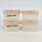 4 Tupperware 1843-23 Modular Mates Spice Containers Storage Beige Lids Vintage