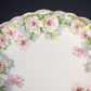 Limoges France Floral Plate Gold Trim Scalloped Handles 9.75 Inch Porcelain Serving Dish Antique