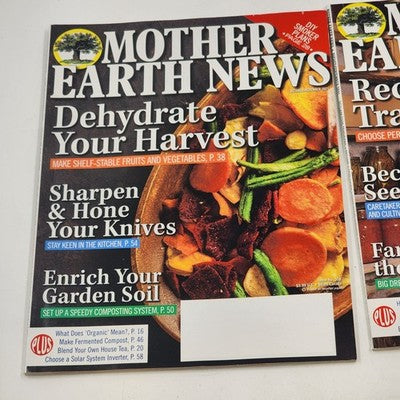 2 Mother Earth News Magazines August/September 2021 and October/November 2021