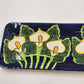 Hand Painted Bread Server Plate 16" Talavera Calla Lilies Mexico Signed Mexico Q