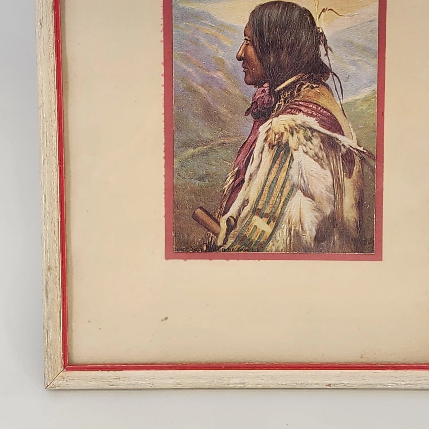 Framed Chief Not Afraid of Pawnee Raphael Tuck Art Print
