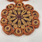 Set of 2 Vtg Straw Rattan Woven Trivets 7" Braided Kitchen Hot Pads Boho Decor
