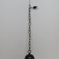 Tiffany Style Tulip Slag Glass Pendant Hanging Lamp 8 Panel Cream Amber 11" Vtg