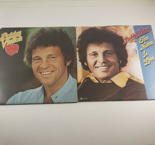 2 Bobby Vinton Vinyl Promo Albums 1975 Heart Of Hearts 1977 The Name Is Love