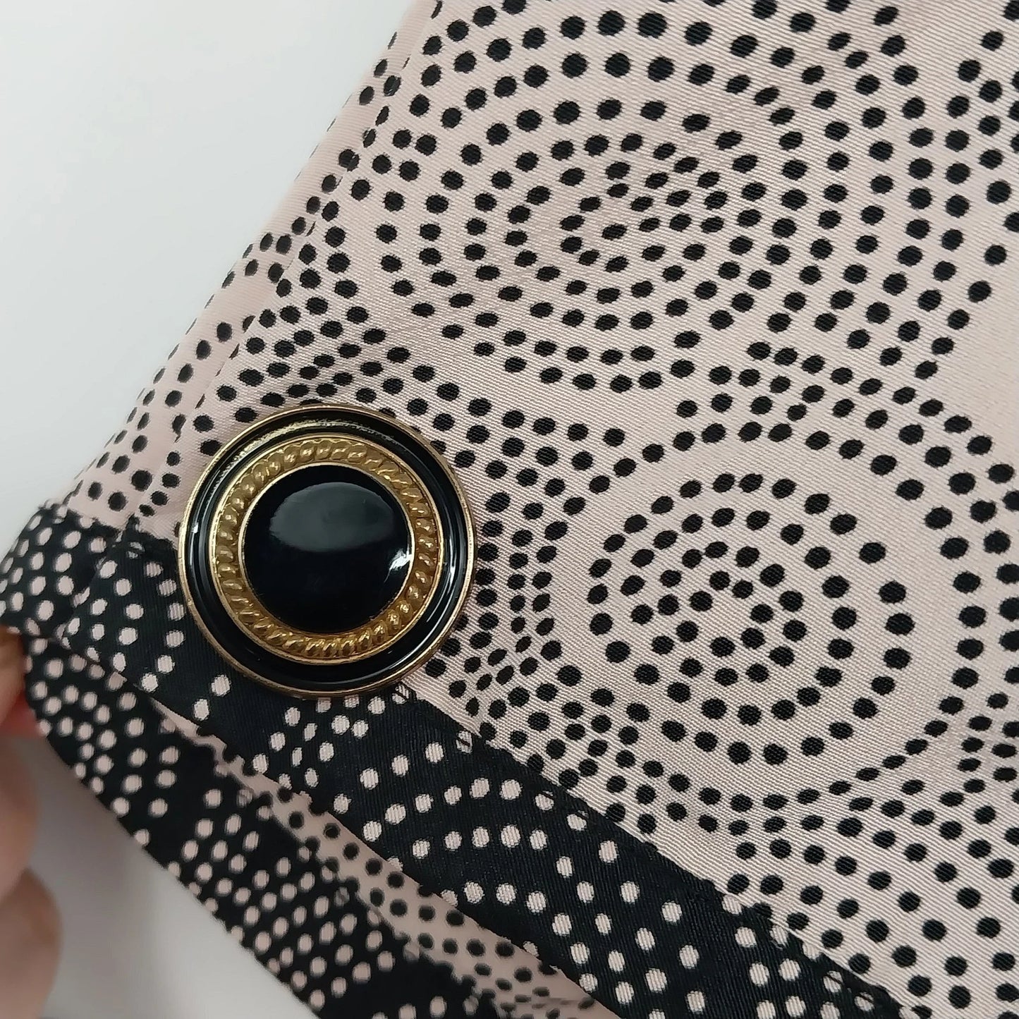 Leslie Fay Sportswear II 24W Dress Shirt Jacket Pink Paisley Double Breasted Vtg