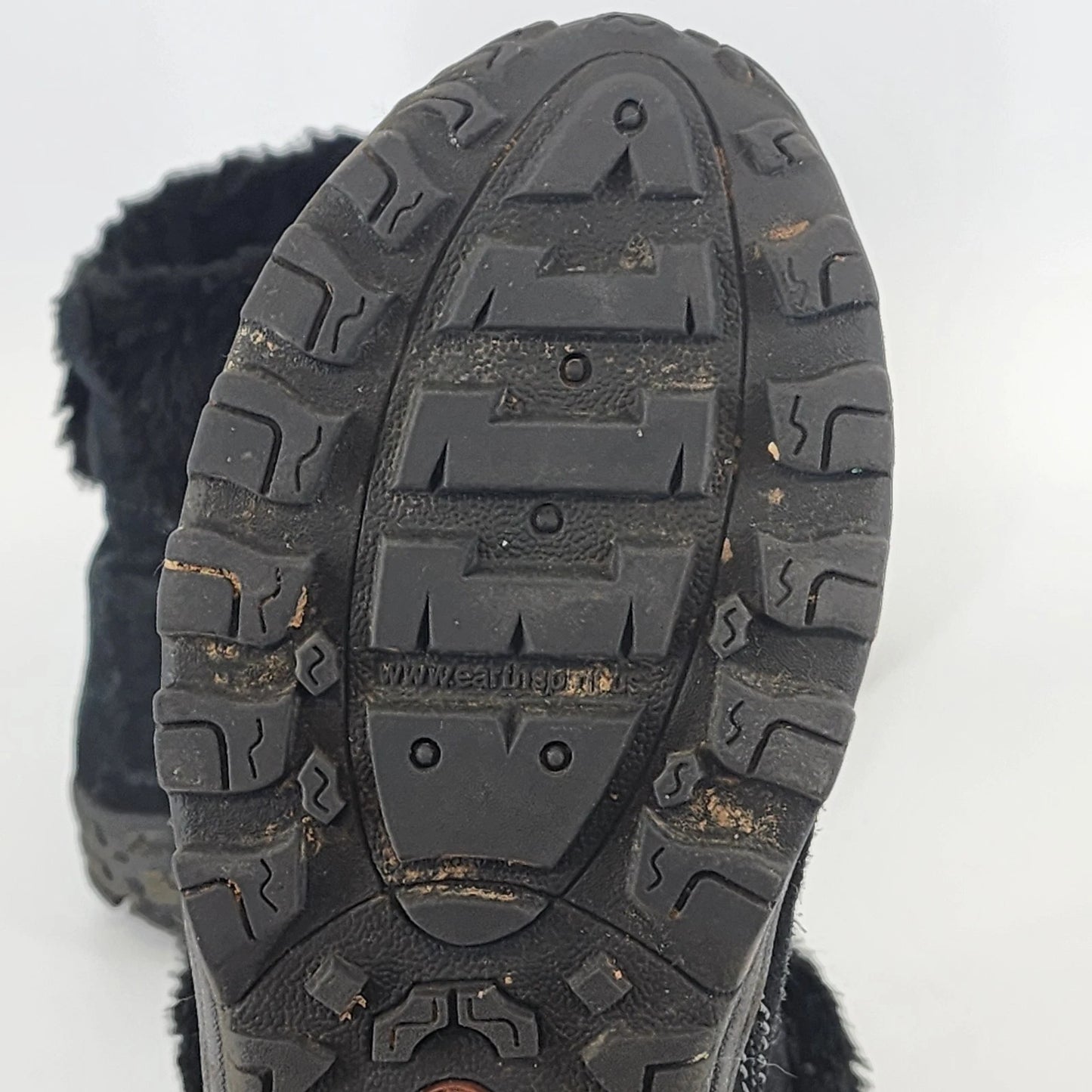 Earth Spirit Black Suede Lace Up Ankle Boots Womens Size 8 Winter