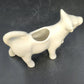 Apilco White Porcelain Cow Creamer Pitcher Figural Milk Pourer Farmhouse 6.5"