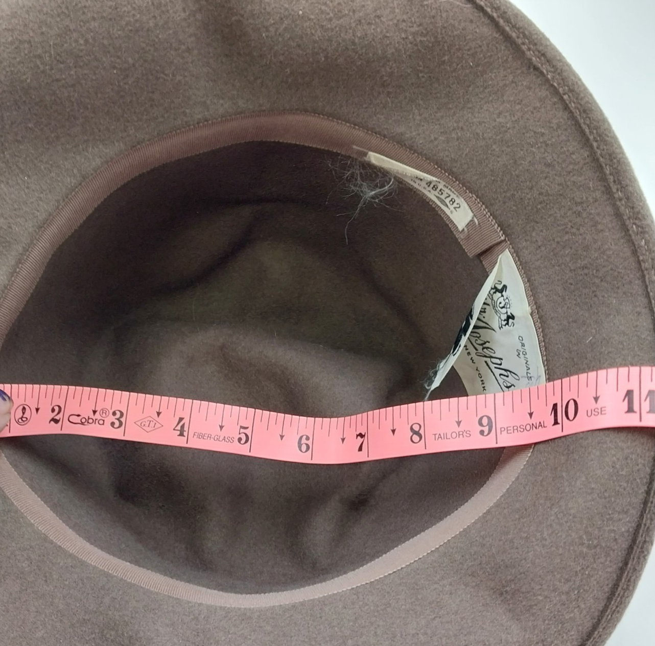 Mr Josephs Original Brown Fedora Felt Coche Hat w Multicolor Feathers New York