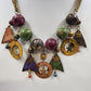 Lot of 3 Beaded & Chain Necklaces Jewelry Tassel Rhinestone Tiger Eye Multicolor