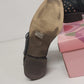 Via Pinky Annika Black Combat Boots Womens 8 Gold Studded