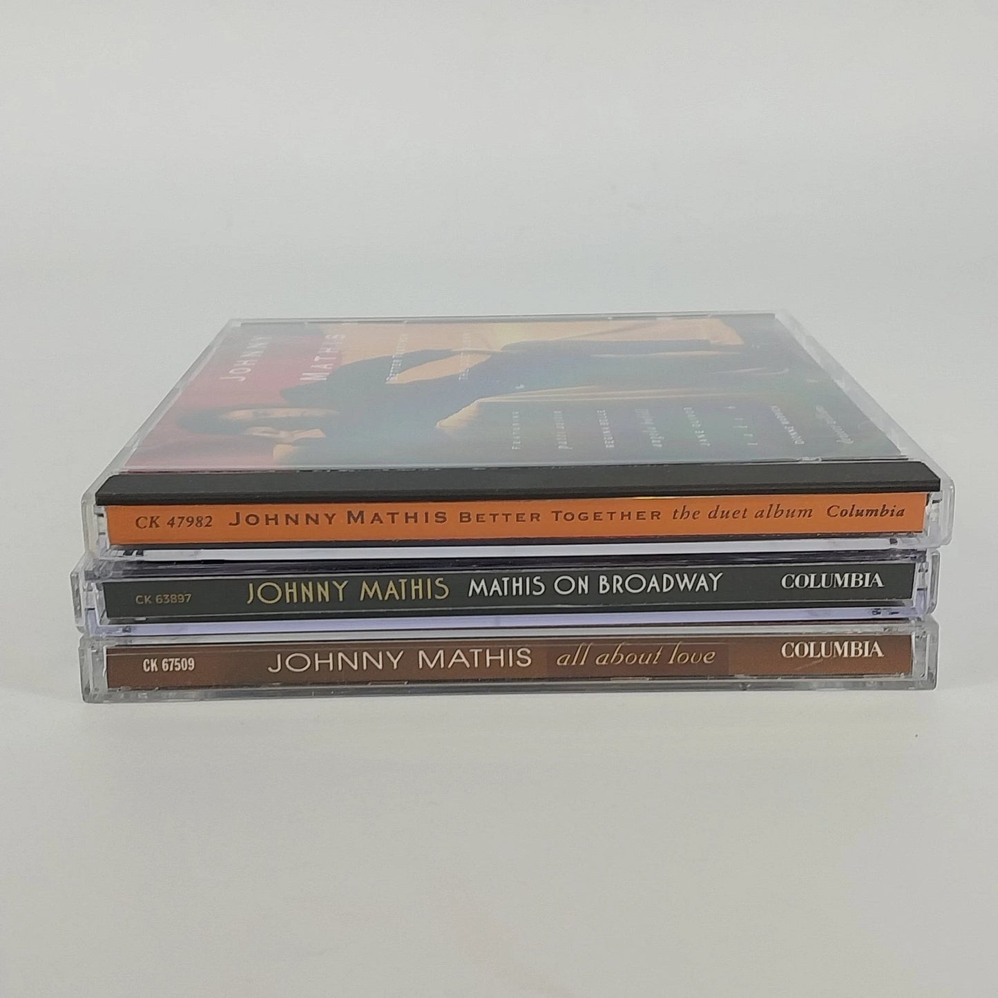 Johnny Mathis CD Lot of 3 Mathis On Broadway, Better Together, All About Love