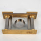 Regency Quartz Desk Mantel Clock Two Tone Gold Silver 5" Long Repair/Parts Only