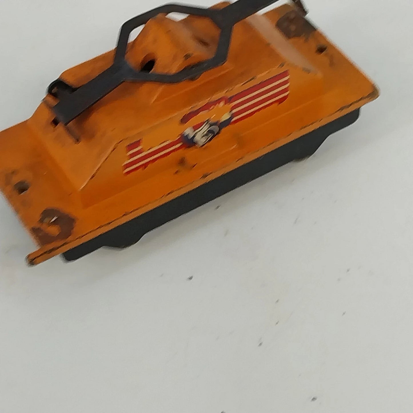 American Flyer Handcar/Railroad Accessory 740 S Gauge Orange A C Gilbert As Is