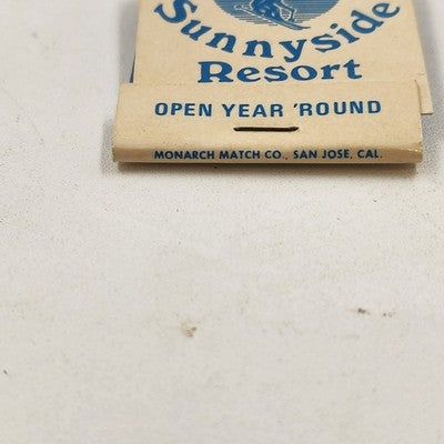 Sunnyside Resort Tahoe City Home of the Sailing Fleet Matchbook Cover Unused