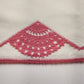 Queen Size Linen Bed Pillow Cases Hand Crocheted Pink Turn of the Century 32.5"