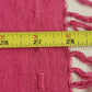Glentex Pink Rebozo Scarf Handwoven Cotton Fringe 28x28