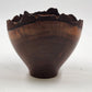 Hand Turned Walnut Wood Live Edge Bowl 5.75"x5" Signed 1990s Accent Decor