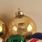 12 Glass Blown Christmas Ornaments Vintage Bell Ball Shaped Striped Solid Varies