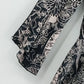 Women's Floral Blouse Black White Layered V Neck Long Sleeve Top Small