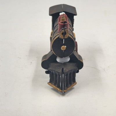Locomotive Black Train 7.5"x3" Steam Engine 50 Red Wheels Cast Iron Collectible