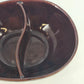 Marcrest Daisy Dot Divided Serving Bowl Brown 8"x10" Stoneware Oven Proof USA