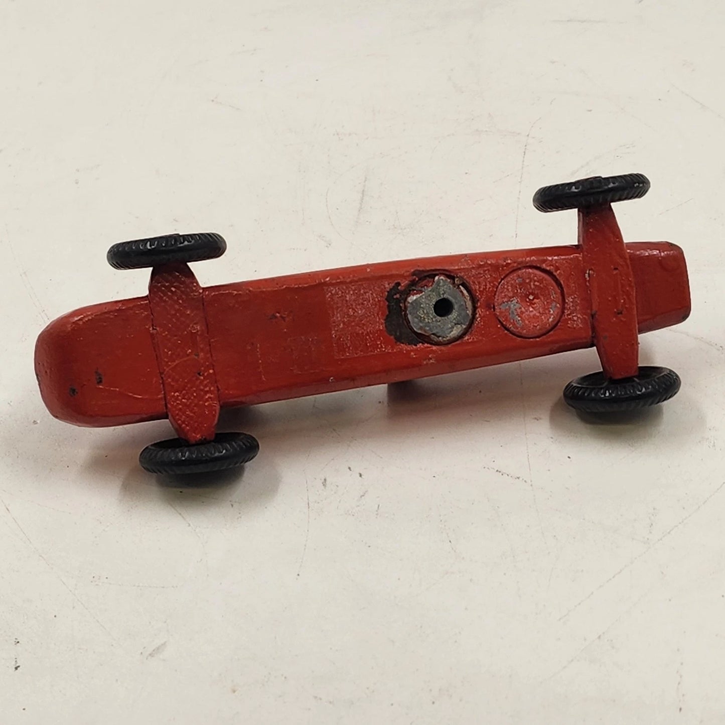Pinewood Derby Car Handmade Wood Racer Red No.9 Cub Scouts USA Toy Vehicle 1990s
