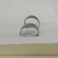Silver Tone Wide Half Hoop Clip On Earrings Polished Concave Vintage