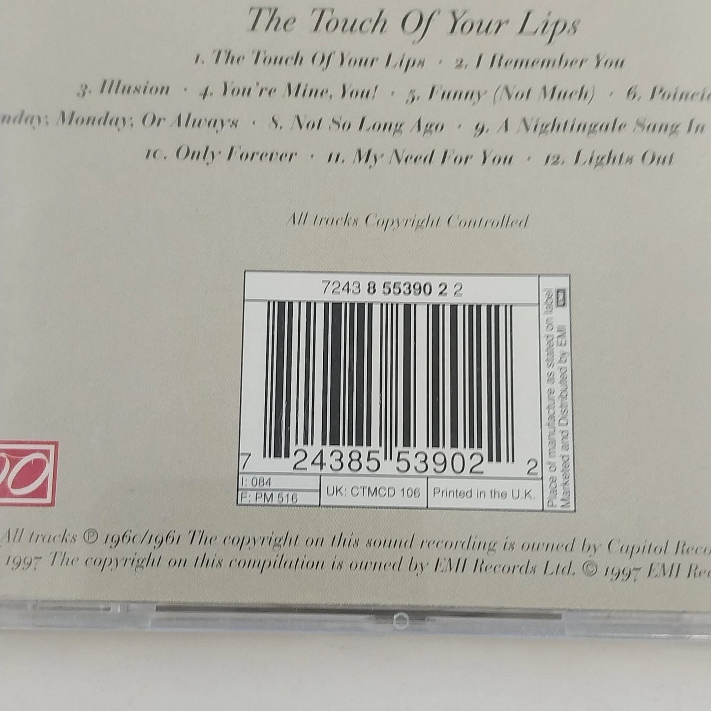 Nat King Cole Tell Me All About Yourself Touch of Your Lips CD 1997 UK EMI