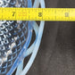Imperial Katy Blue Bowl Opalescent Diamond Lace Edge Depression Glass 8"
