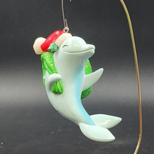 Hallmark Keepsake Christmas Ornament 2021 HERE COMES DOLPHIN CLAUS Magic Sound