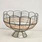Tiffany Style Swag Lamp Shade Stained Slag Glass Multifaceted Leaded 15.5" Vtg