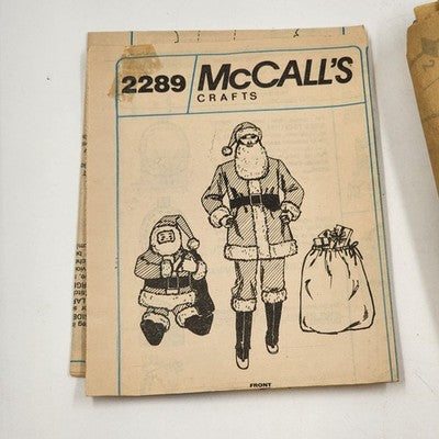McCall's Crafts 2289 Large Vintage Sewing Pattern Cut 1985 Santa Claus Costume