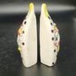 Clown Salt Pepper Shakers Oil Vinegar Cruet Set 4 Pc Ceramic Japan Vintage